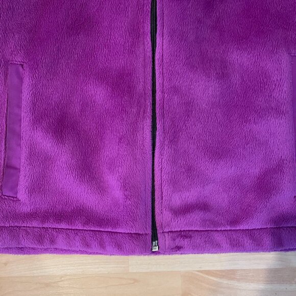 Fila Fuzzy Fleece Full Zip Jacket Purple S - Picture 4 of 8